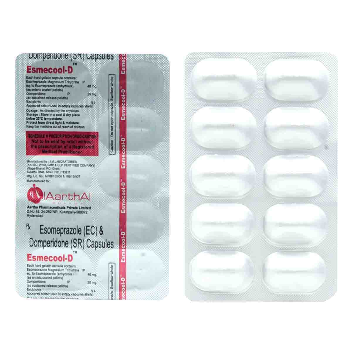 Esmecool-D 40/30 Capsule 10's, Pack of 10 CapsuleS Esmecool-D 40/30 Capsule 10's, Pack of 10 CapsuleS