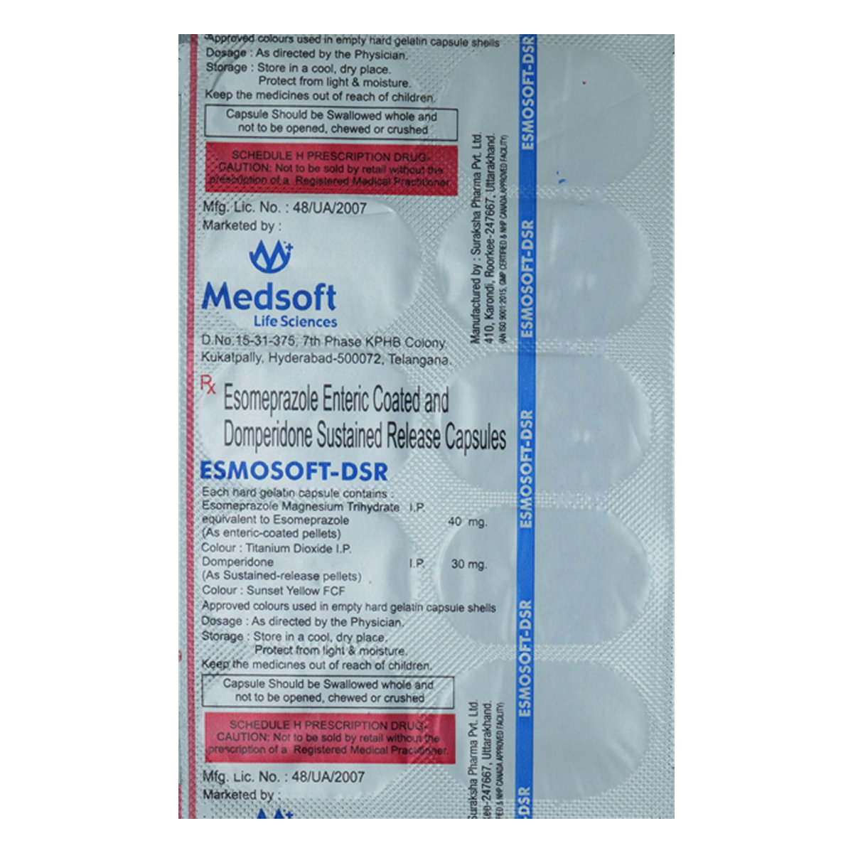 Esmosoft-DSR Capsule 10's, Pack of 10 CAPSULES Esmosoft-DSR Capsule 10's, Pack of 10 CAPSULES