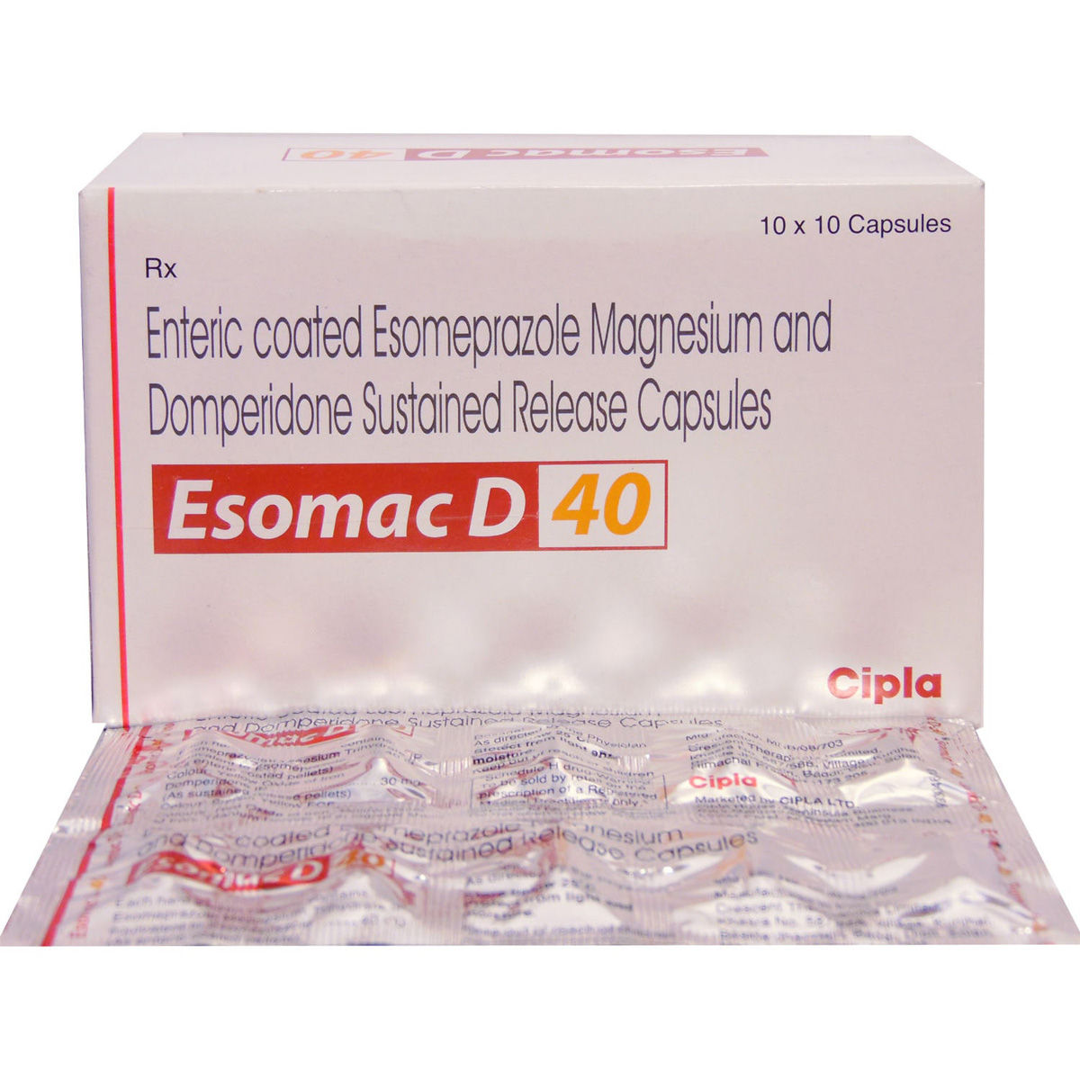 Buy Esomac D 40 Capsule 10's Online