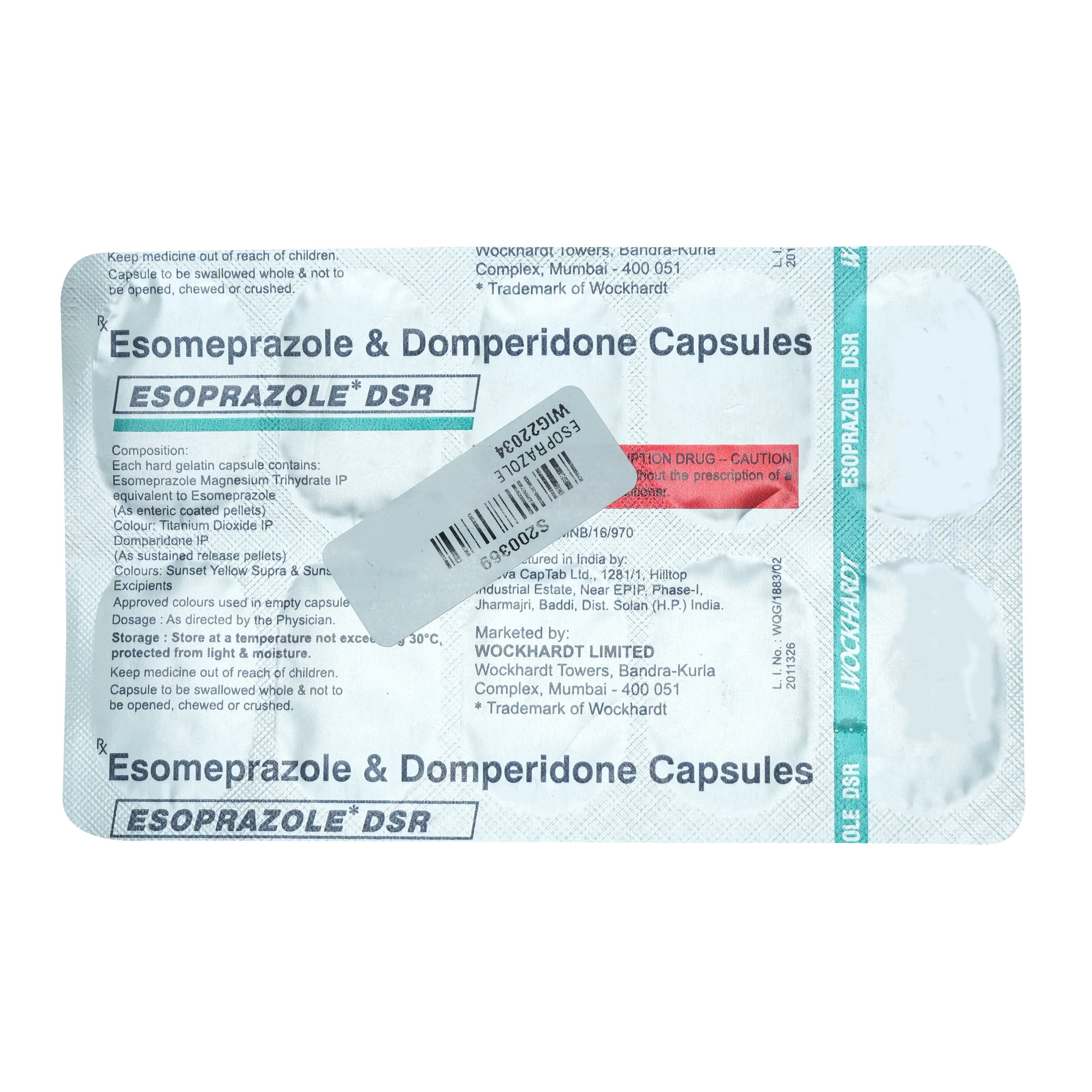 Esoprazole DSR Capsule 10's, Pack of 10 CapsuleS Esoprazole DSR Capsule 10's, Pack of 10 CapsuleS