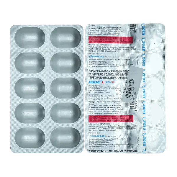 Esoz L Capsule 10's, Pack of 10 CAPSULES