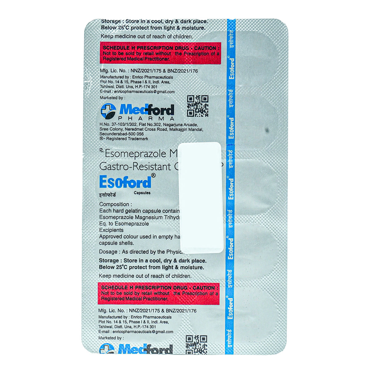 Esoford Capsule 10's, Pack of 10 CAPSULES Esoford Capsule 10's, Pack of 10 CAPSULES