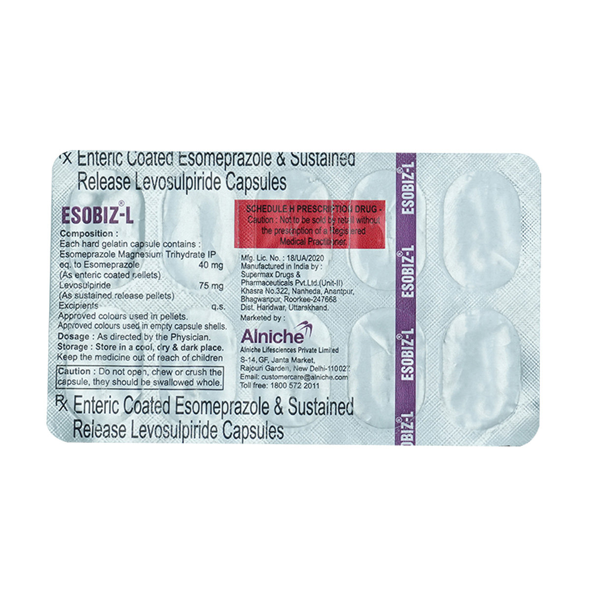 Esobiz-L Capsule 10's, Pack of 10 CAPSULES Esobiz-L Capsule 10's, Pack of 10 CAPSULES