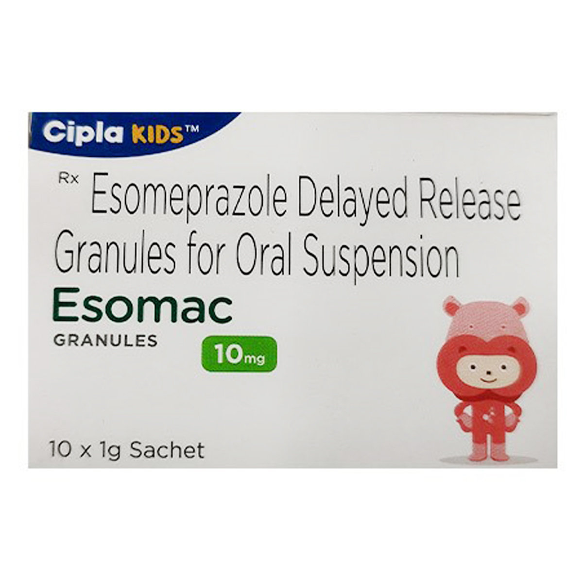Esomac 10 mg Granules 1 gm, Pack of 1 Granules Esomac 10 mg Granules 1 gm, Pack of 1 Granules
