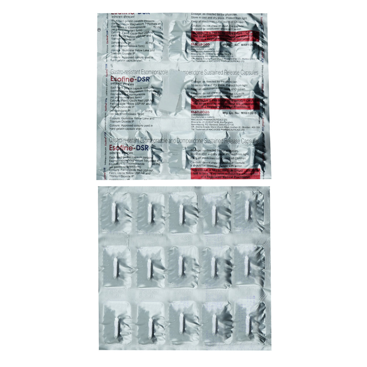 Esofine DSR Capsule 15's, Pack of 15 CapsuleS Esofine DSR Capsule 15's, Pack of 15 CapsuleS