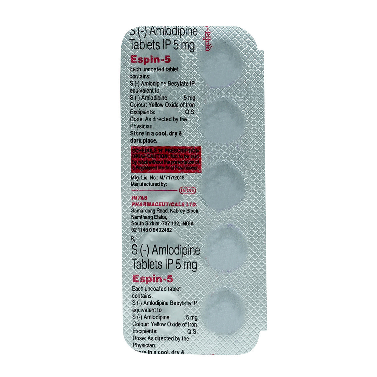 Espin 5 Tablet 10's, Pack of 10 TABLETS Espin 5 Tablet 10's, Pack of 10 TABLETS