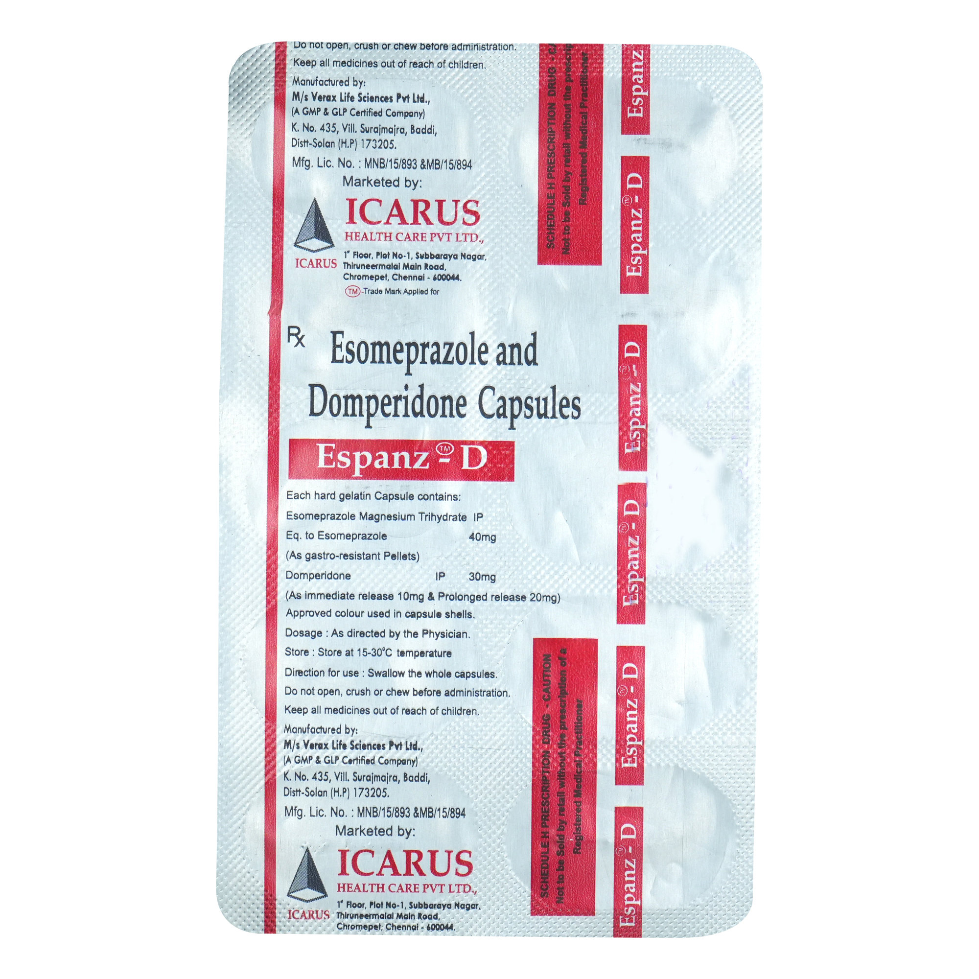 Espanz-D Capsule 10's, Pack of 10 CAPSULES Espanz-D Capsule 10's, Pack of 10 CAPSULES