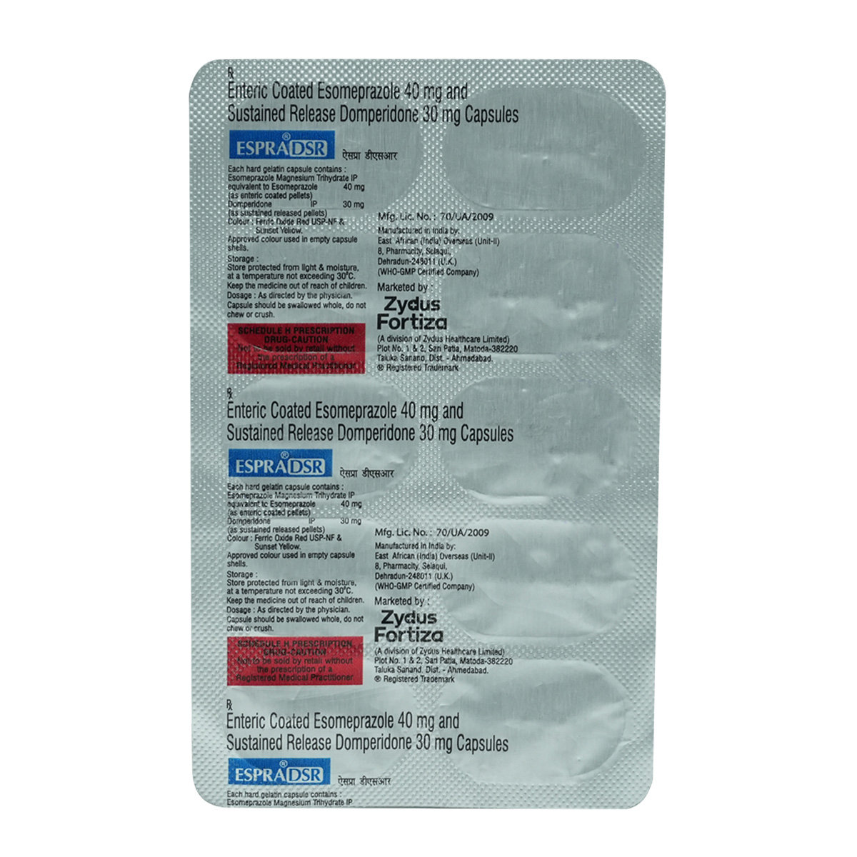 Espra DSR Capsule 10's, Pack of 10 CAPSULES Espra DSR Capsule 10's, Pack of 10 CAPSULES