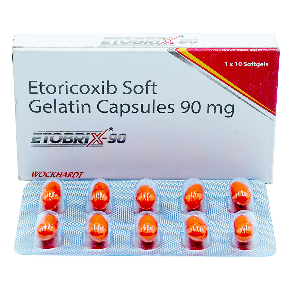 Etobrix 90 mg Softgel 10's, Pack of 10 TABLETS Etobrix 90 mg Softgel 10's, Pack of 10 TABLETS