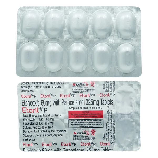 Etoril P 60/325 Tablet 10's, Pack of 10 TABLETS