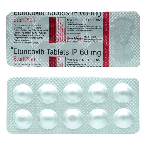Etoril 60 Tablet 10's, Pack of 10 TABLETS