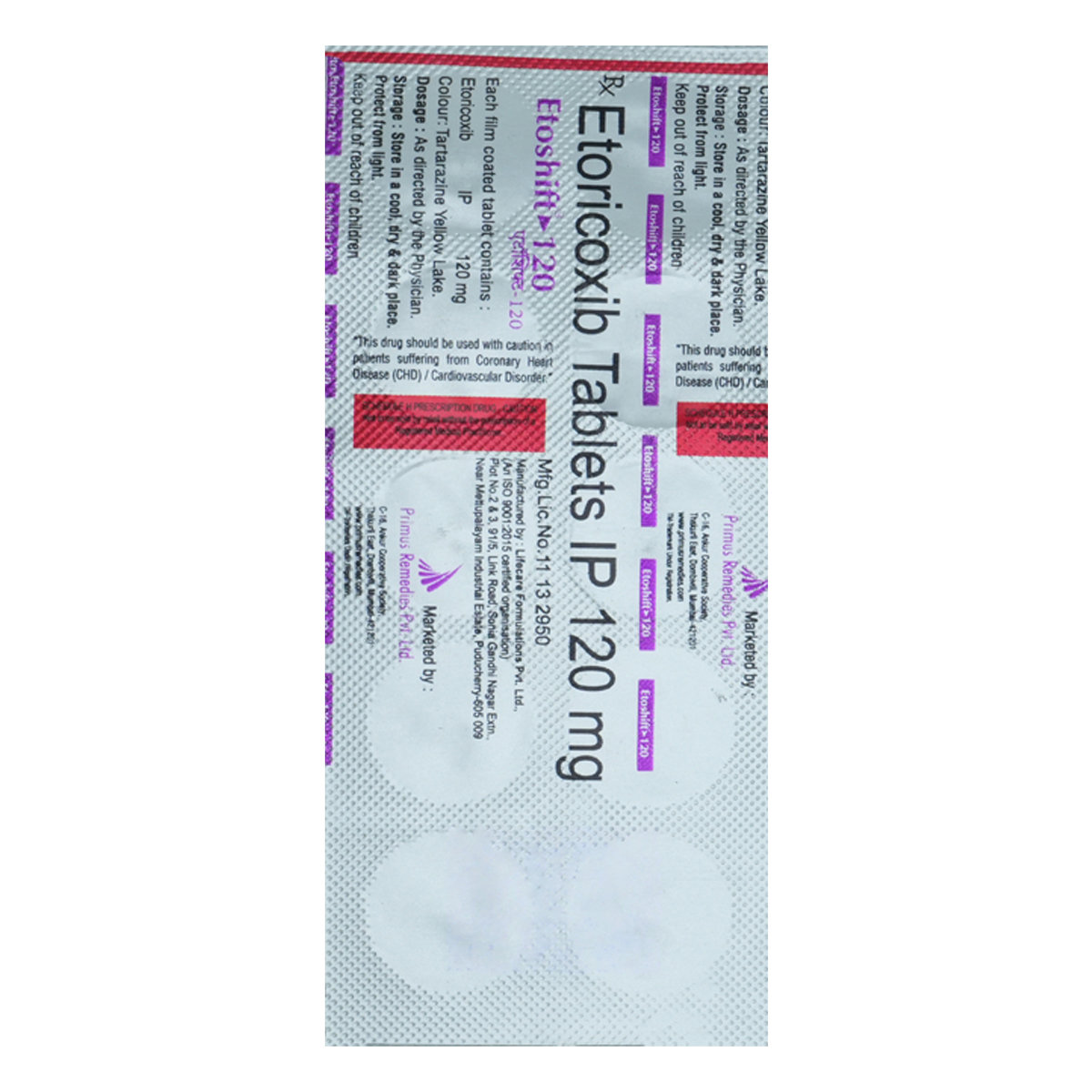 Etoshift-120 Tablet 10's, Pack of 10 TabletS Etoshift-120 Tablet 10's, Pack of 10 TabletS