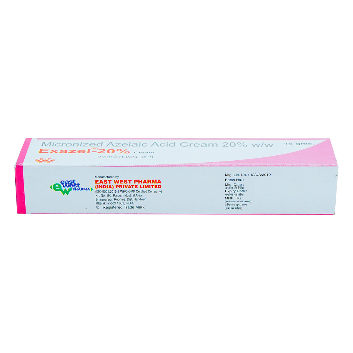 Exazel 20% Cream 15 gm, Pack of 1 CREAM Exazel 20% Cream 15 gm, Pack of 1 CREAM