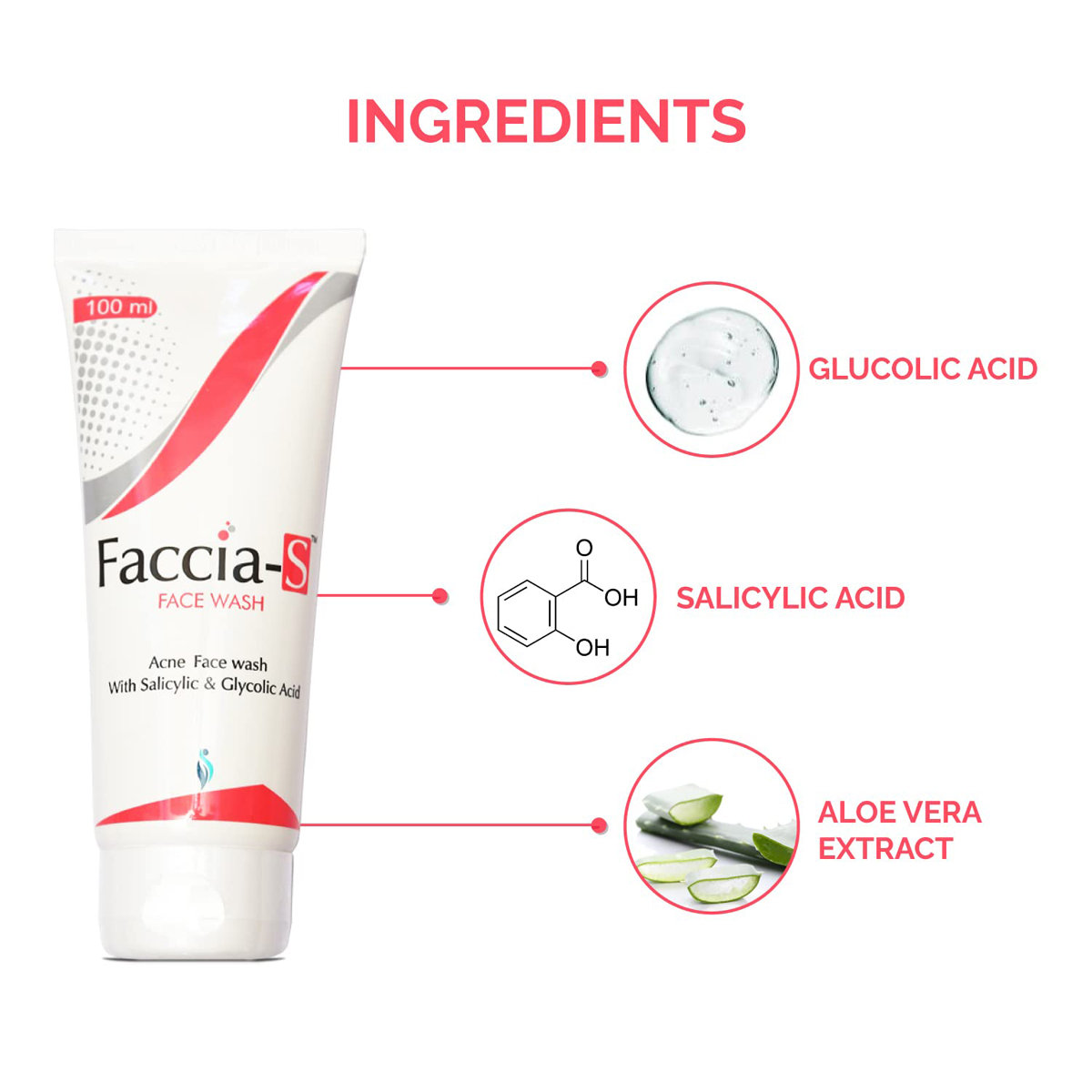 Faccia S Face Wash 100 ml, Pack of 1 Face Wash Faccia S Face Wash 100 ml, Pack of 1 Face Wash