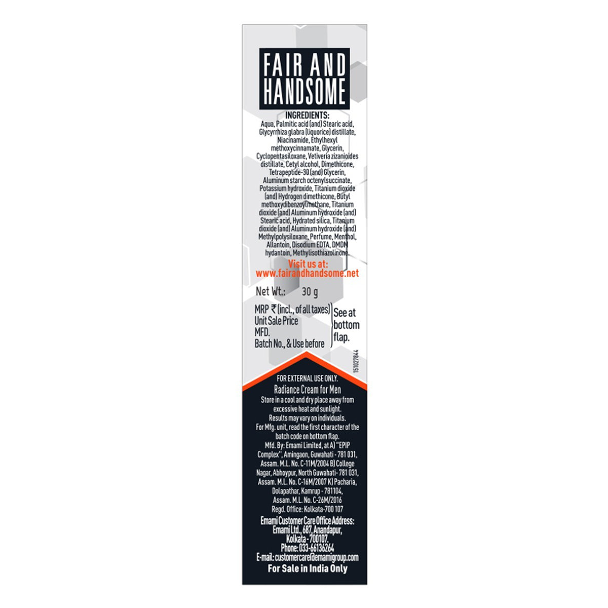 Fair and Handsome Long Lasting Radiance Cream 30 gm | Sun Protection | Brighter Look Upto 7Hrs | 2X Dark Spot Reduction | Give Radiant Skin In 1 Week | For Men | For Tough Male Skin, Pack of 1 Fair and Handsome Long Lasting Radiance Cream 30 gm | Sun Protection | Brighter Look Upto 7Hrs | 2X Dark Spot Reduction | Give Radiant Skin In 1 Week | For Men | For Tough Male Skin, Pack of 1