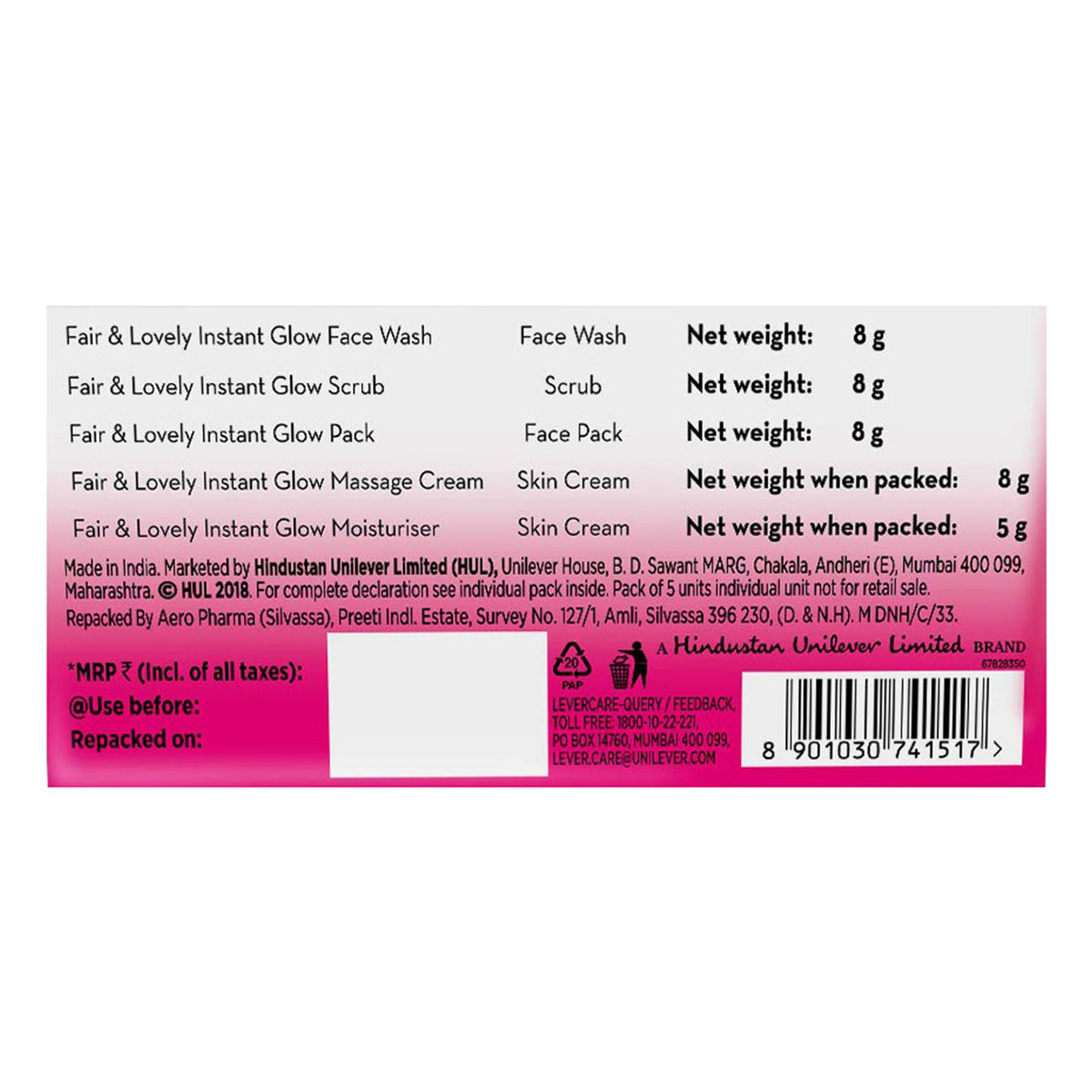 Fair & Lovely Instant Glow Home Facial Kit 37 gm | For Instant Glow, Pack of 1 Fair & Lovely Instant Glow Home Facial Kit 37 gm | For Instant Glow, Pack of 1