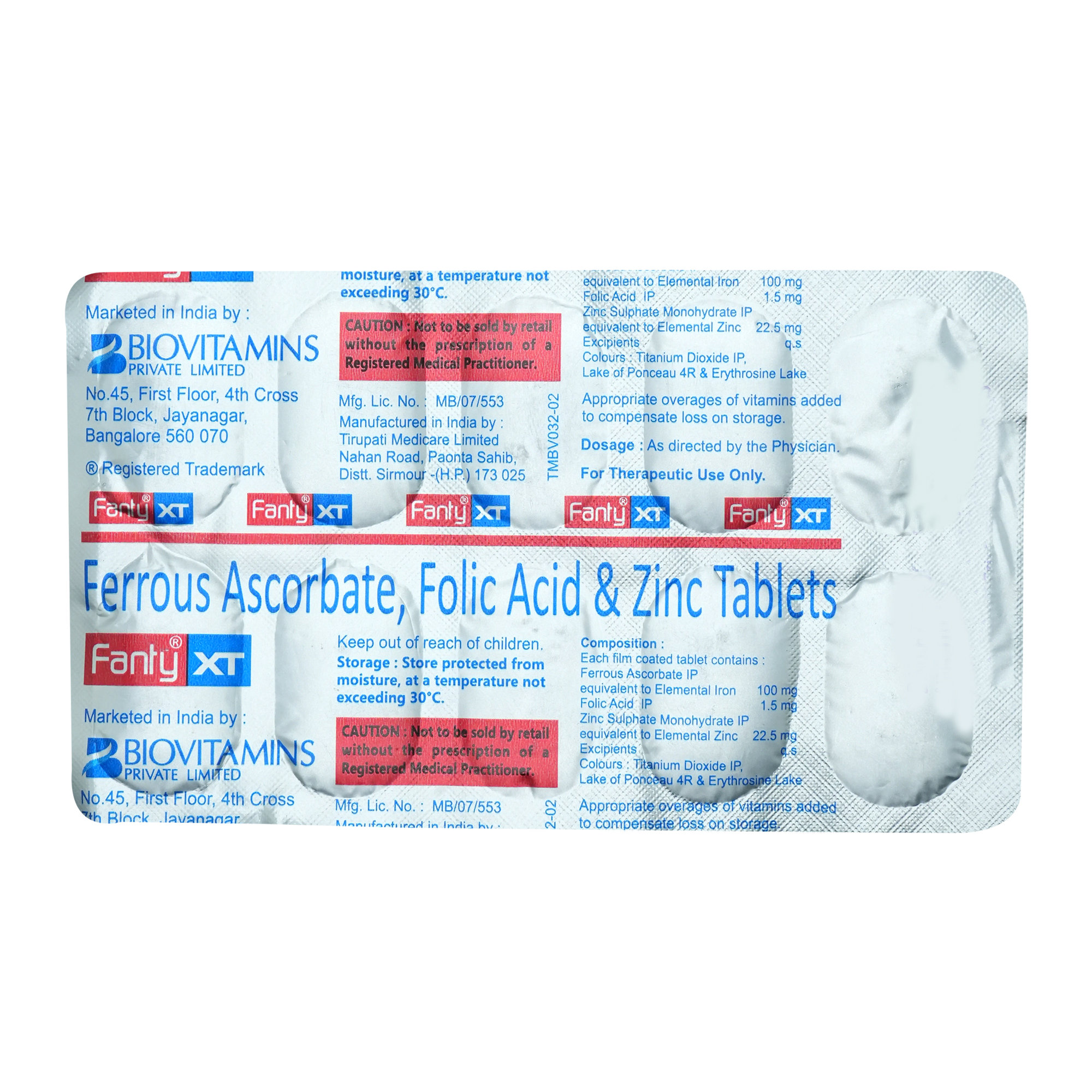 Fanty XT Tablet 10's, Pack of 10 TabletS Fanty XT Tablet 10's, Pack of 10 TabletS