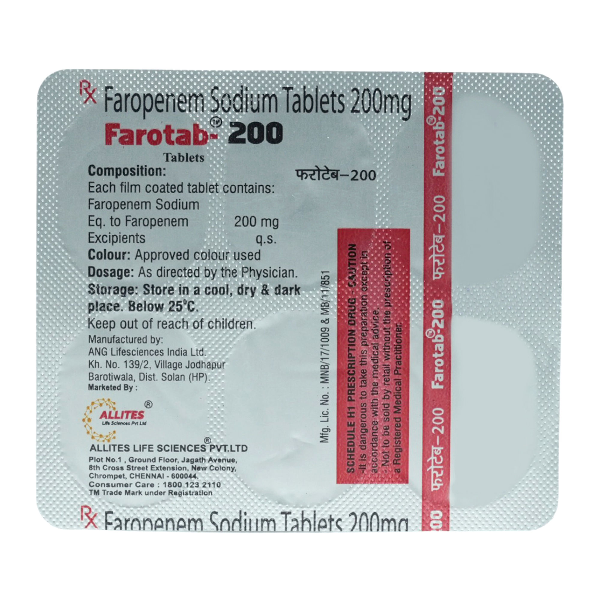 Buy FAROTAB 200MG TABLET 6'S Online