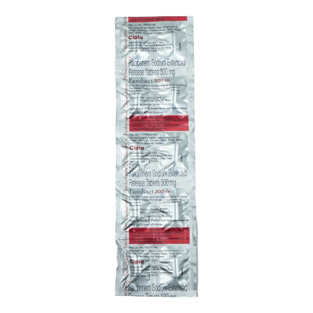 Farobact 300 mg ER Tablet 10's , Pack of 10 TABLETS Farobact 300 mg ER Tablet 10's , Pack of 10 TABLETS