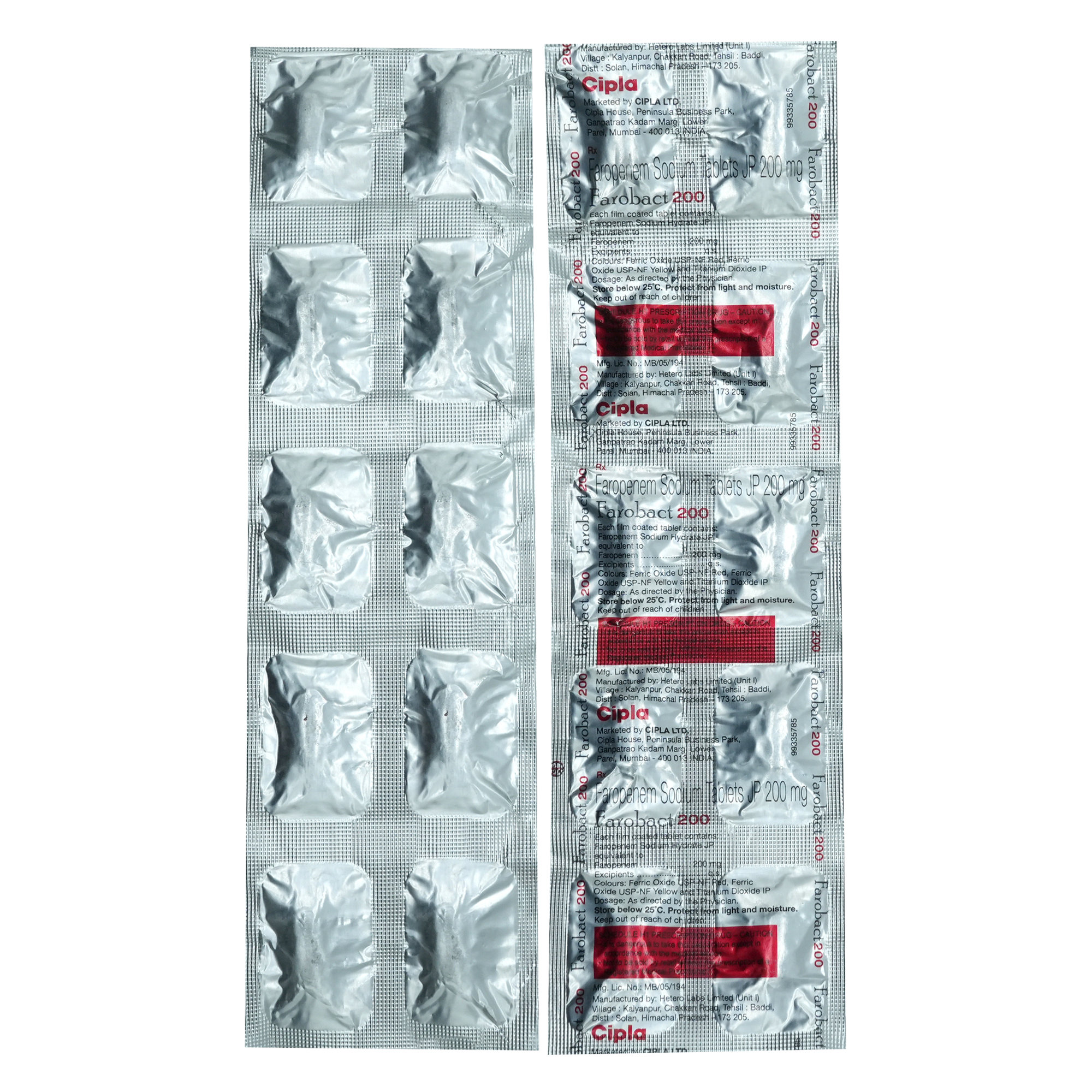 Farobact 200 mg Tablet 10's, Pack of 10 TABLETS Farobact 200 mg Tablet 10's, Pack of 10 TABLETS