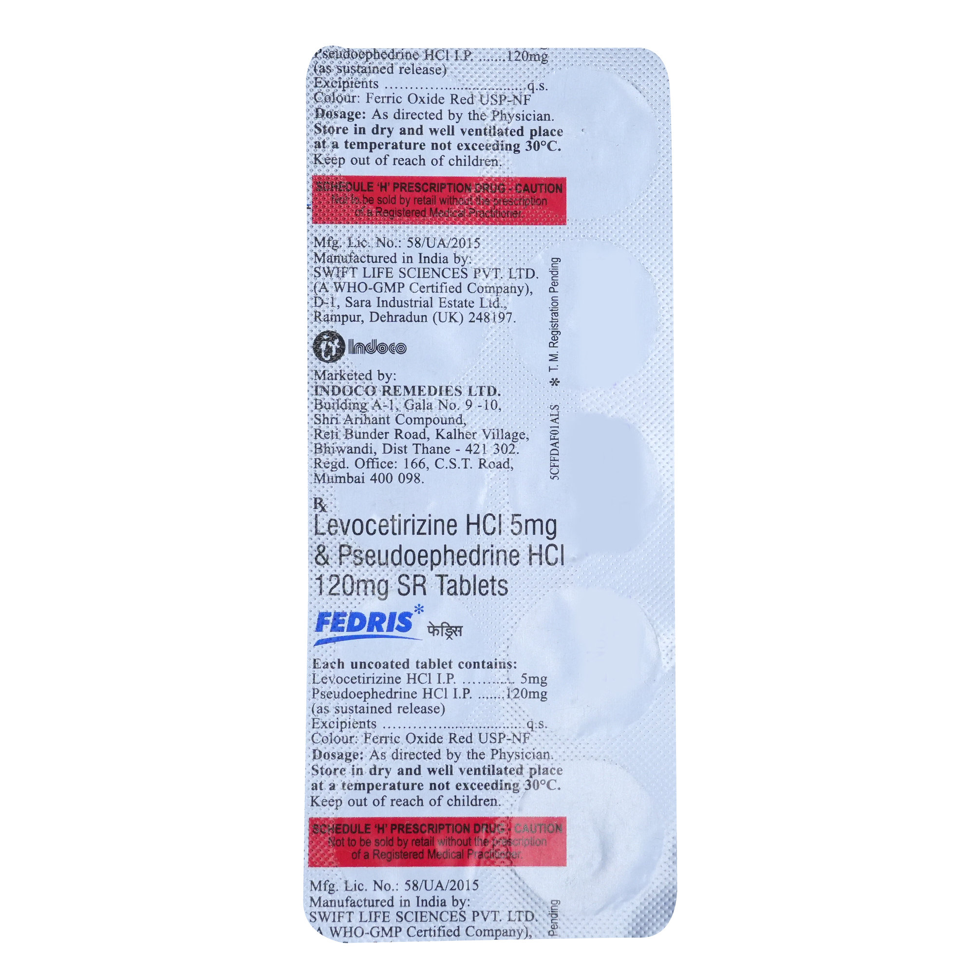 Fedris 5/120 Tablet 10's, Pack of 10 Fedris 5/120 Tablet 10's, Pack of 10