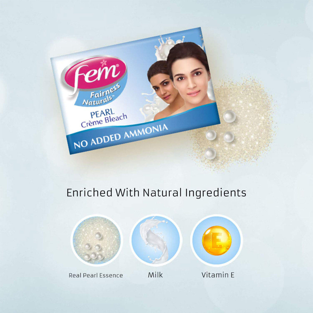 Fem Pearl Fairness Bleach 8 gm | For Instant Fairness, Pack of 1 Fem Pearl Fairness Bleach 8 gm | For Instant Fairness, Pack of 1