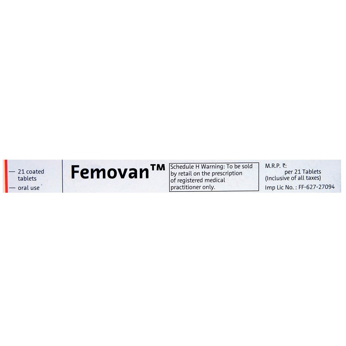 Femovan Tablet 21's, Pack of 1 Femovan Tablet 21's, Pack of 1