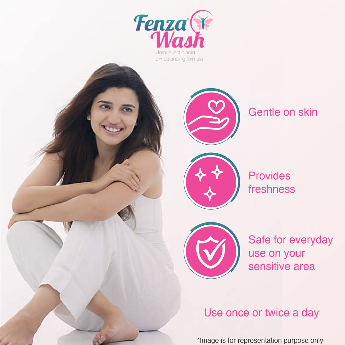 Fenza Intimate Wash Liquid 100 ml, Pack of 1 SOLUTION Fenza Intimate Wash Liquid 100 ml, Pack of 1 SOLUTION