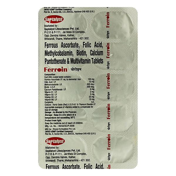 Ferroin Tablet 10's, Pack of 10 Ferroin Tablet 10's, Pack of 10