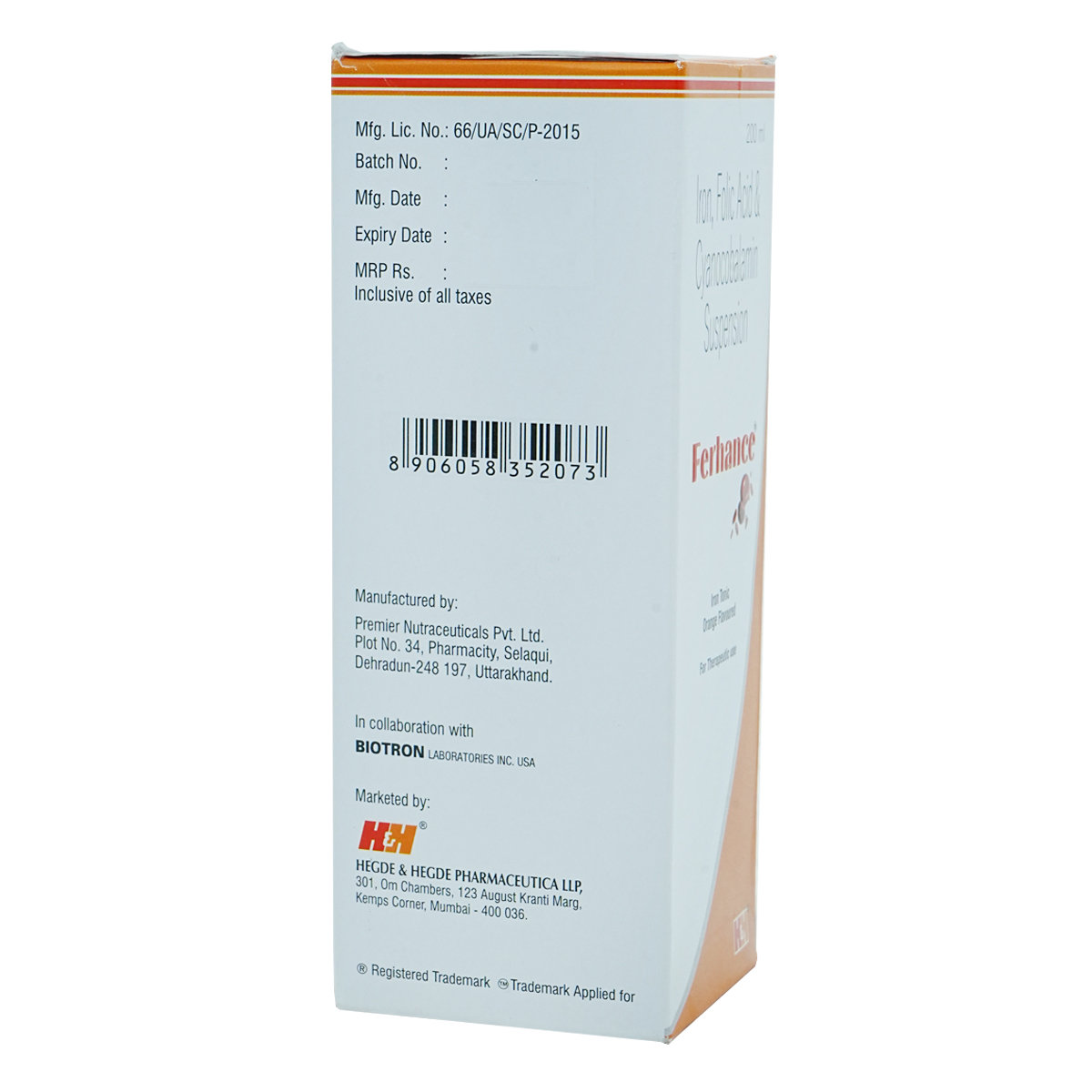 Ferhance Orange Suspension 200 ml, Pack of 1 Ferhance Orange Suspension 200 ml, Pack of 1