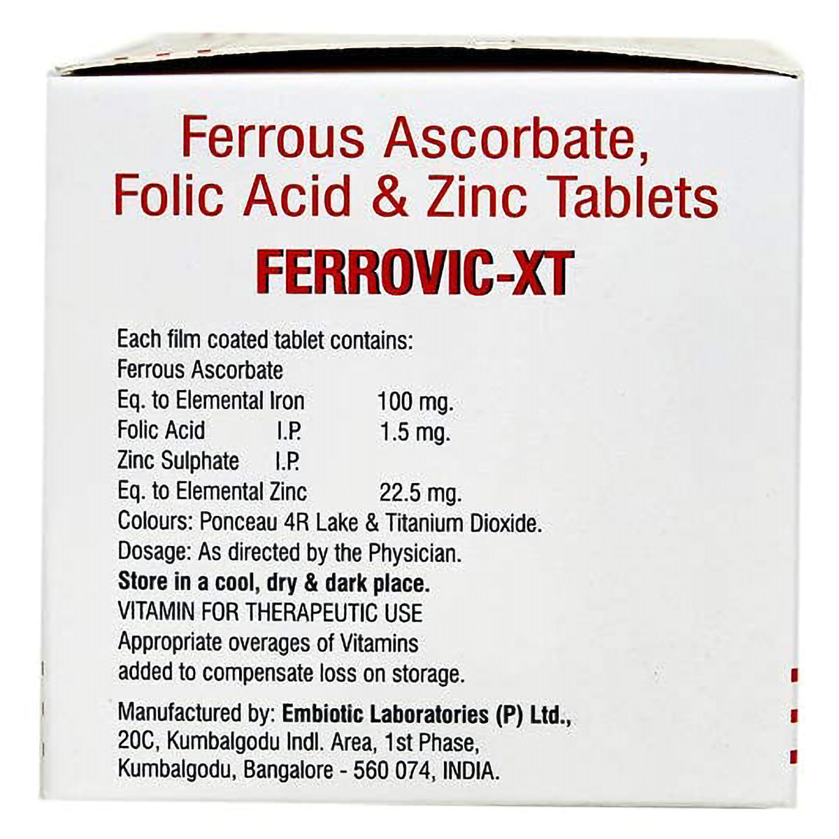 Ferrovic-XT Tablet 10's, Pack of 10 Ferrovic-XT Tablet 10's, Pack of 10