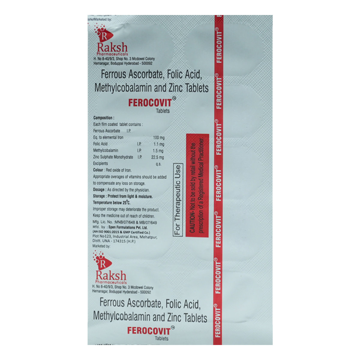 Ferocovit Tablet 10's, Pack of 10 TabletS Ferocovit Tablet 10's, Pack of 10 TabletS