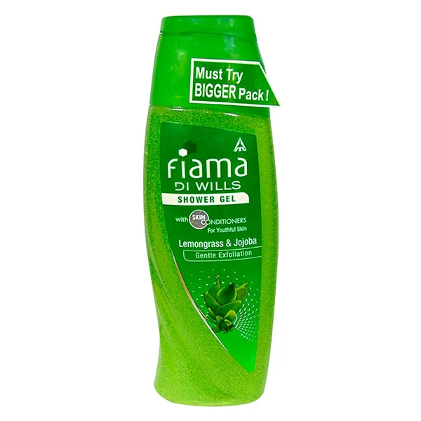Fiama Di Wills Shower Gel 250 ml | lemongrass &amp; Jojoba Oil | Gentle Exfoliation | For Youthful Skin, Pack of 1