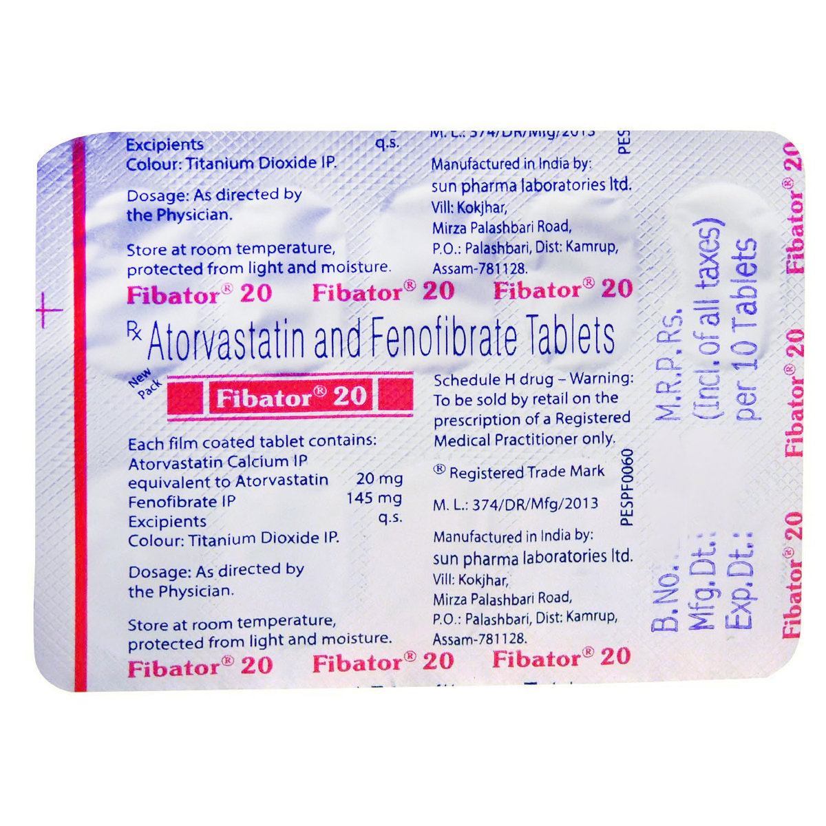 Fibator 20 Tablet 10's, Pack of 10 TABLETS Fibator 20 Tablet 10's, Pack of 10 TABLETS