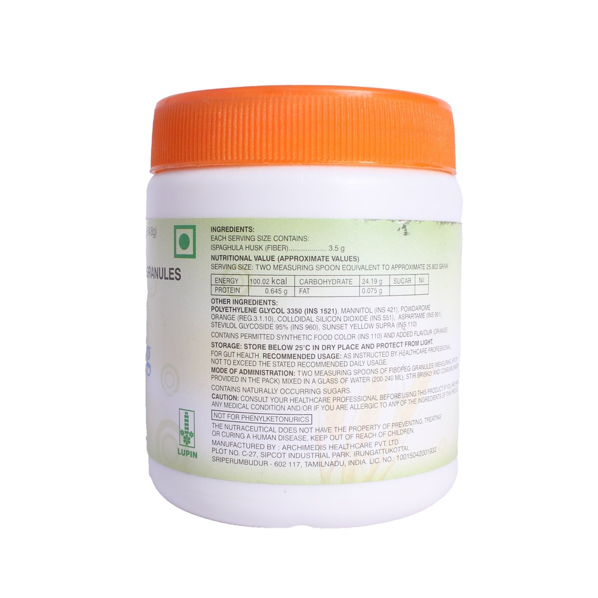 Fibopeg Granules 155 gm, Pack of 1 GRANULES Fibopeg Granules 155 gm, Pack of 1 GRANULES