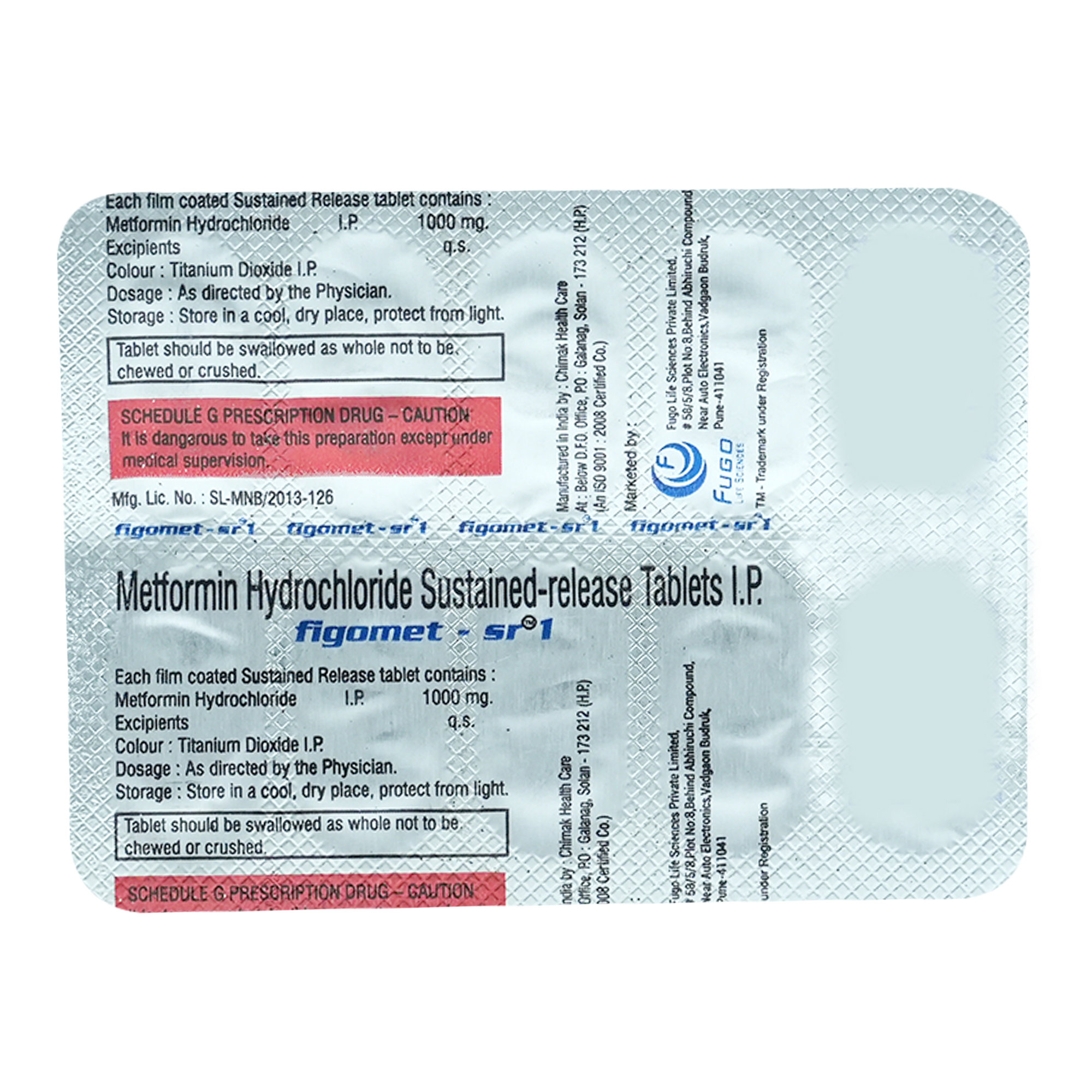 Figomet-SR 1 Tablet 10's, Pack of 10 TABLETS Figomet-SR 1 Tablet 10's, Pack of 10 TABLETS