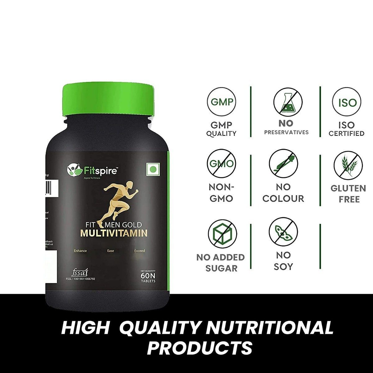 Fitspire Fit Men Gold Multivitamin Tablets, 60 Count, Pack of 1 Fitspire Fit Men Gold Multivitamin Tablets, 60 Count, Pack of 1