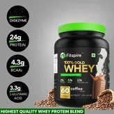 Fitspire 100% Gold Whey Isolate Protein Coffee Flavour Powder, 2 kg, Pack of 1