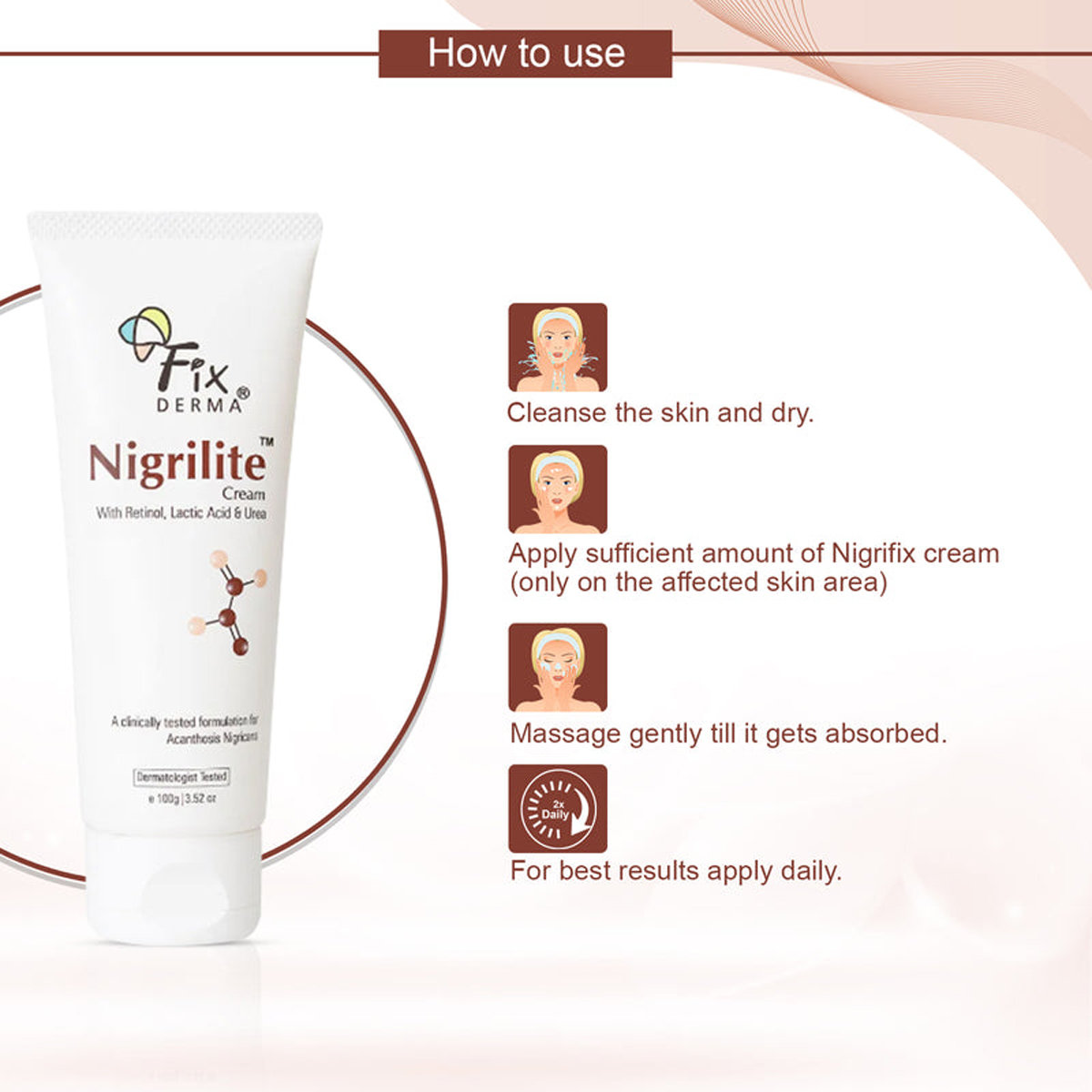 Fixderma Nigrilite Cream 100 gm, Pack of 1 Fixderma Nigrilite Cream 100 gm, Pack of 1