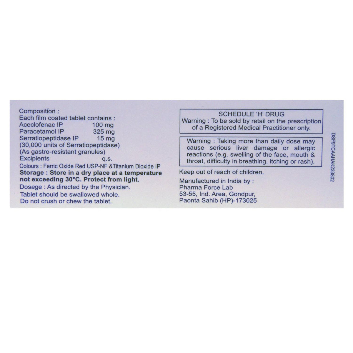 Flozen-AA Tablet 10's, Pack of 10 TABLETS Flozen-AA Tablet 10's, Pack of 10 TABLETS