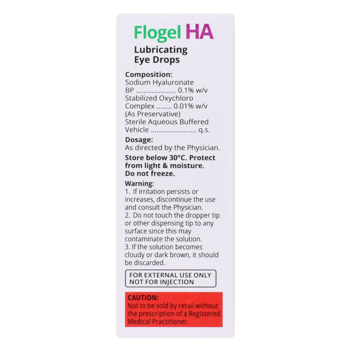 Flogel HA Eye Drop 10 ml, Pack of 1 EYE DROPS Flogel HA Eye Drop 10 ml, Pack of 1 EYE DROPS