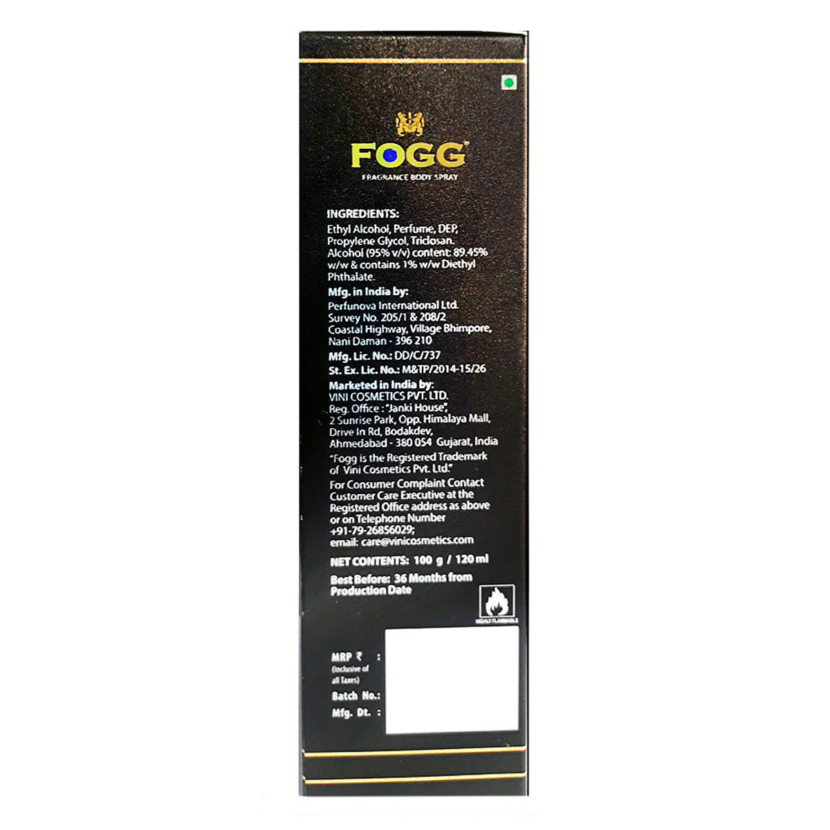 Fogg Fresh Fougere Fragrance Body Spray, 120 ml, Pack of 1 Fogg Fresh Fougere Fragrance Body Spray, 120 ml, Pack of 1