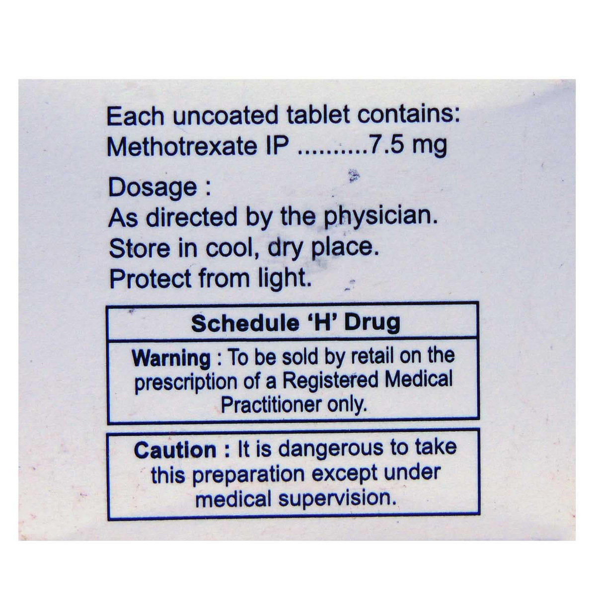 Folitrax-7.5 Tablet 10's, Pack of 10 TABLETS Folitrax-7.5 Tablet 10's, Pack of 10 TABLETS