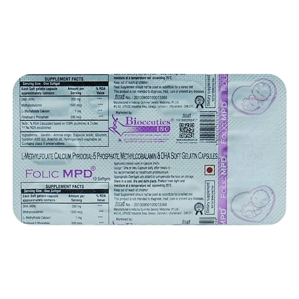 Folic MPD Capsule 10's, Pack of 10