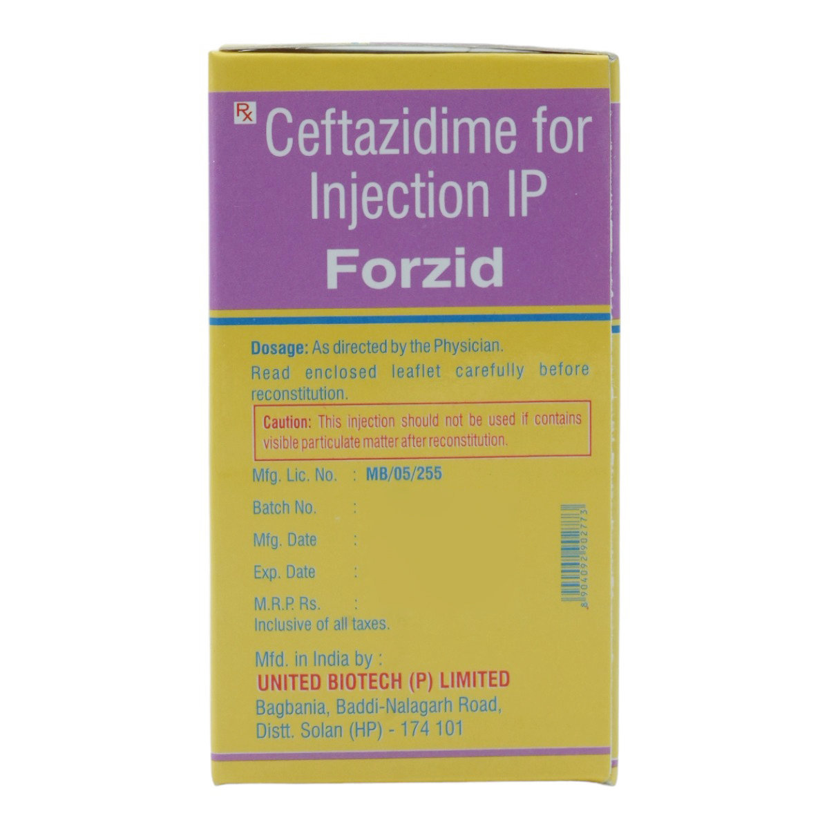 Forzid Injection 2 gm, Pack of 1 INJECTION Forzid Injection 2 gm, Pack of 1 INJECTION
