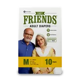 Friends Easy Adult Diapers Medium, 10 Count, Pack of 1