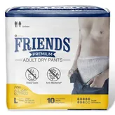Friends Premium Adult Dry Pants Large, 10 Count, Pack of 1