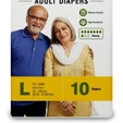 Friends Easy Adult Diapers Large, 10 Count