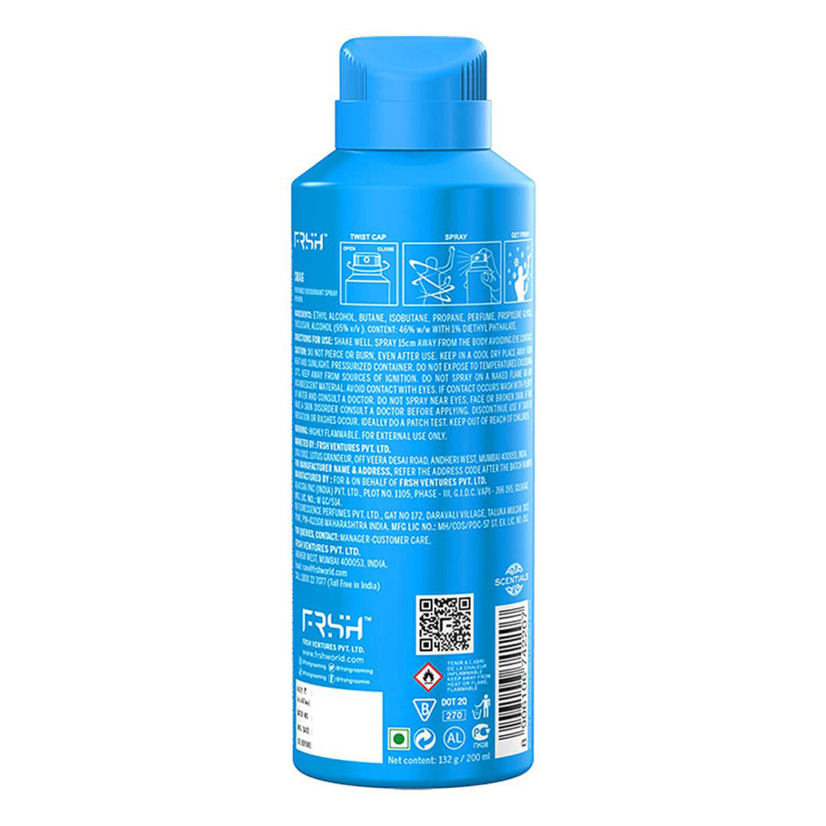 Frsh Swag Perfumed Deodorant Body Spray, 200 ml, Pack of 1 Frsh Swag Perfumed Deodorant Body Spray, 200 ml, Pack of 1