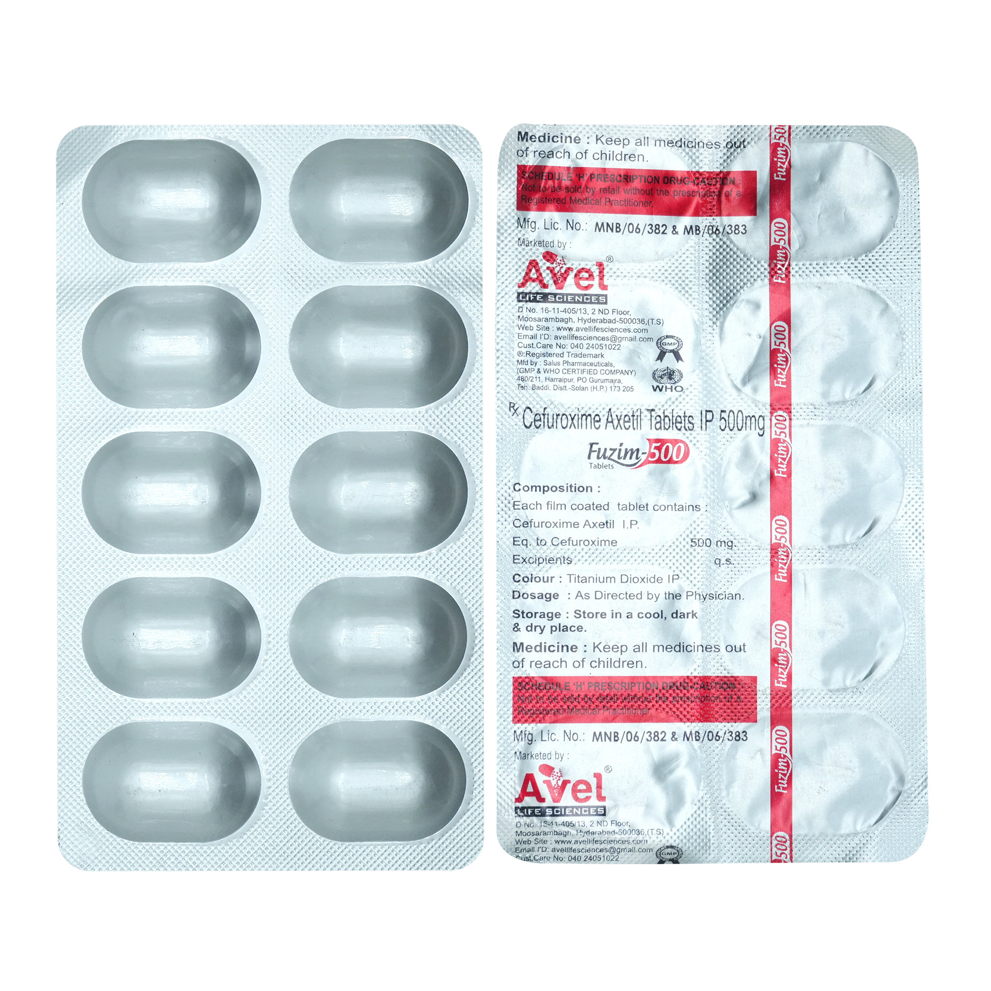Fuzim-500 Tablet 10's, Pack of 10 TABLETS Fuzim-500 Tablet 10's, Pack of 10 TABLETS